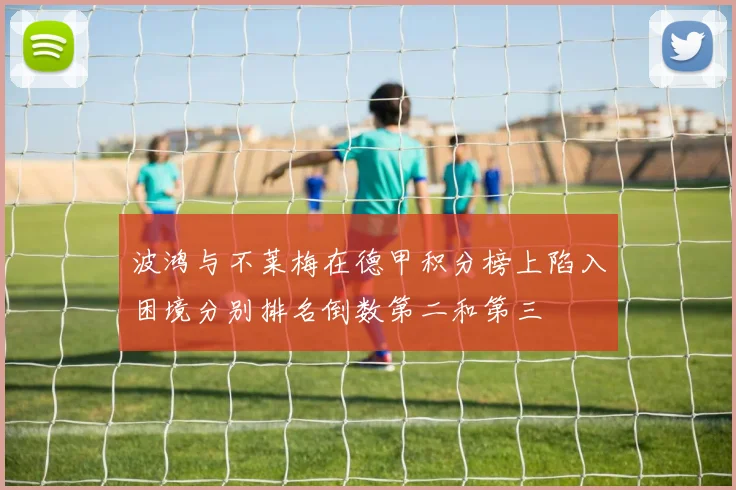波鸿与不莱梅在德甲积分榜上陷入困境分别排名倒数第二和第三